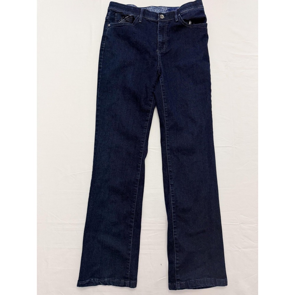 Gloria Vanderbilt Jeans Womens 6 Blue Dark Wash High Rise Straight Stretch 29x30